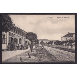 Aszód főutcai részlet. Kiadó Huszerl Sándor és fia