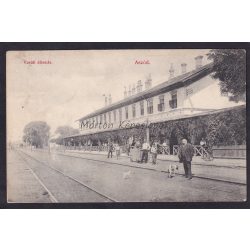 Aszód régi képeslapon, pályaudvar