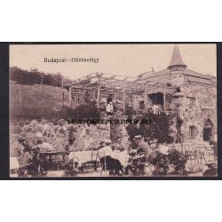Budapest régi képeslapon. Hűvösvölgy vendéglő terasza