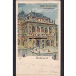 Budapest régi képeslapon. Magyar királyi operaház. Feladás dátuma 1899
