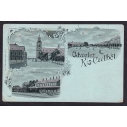 Üdvözlet KIs-Cellből. Celldömölk régi képeslapon-
