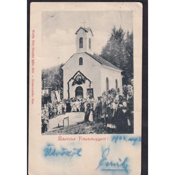 Feketehegy régi képeslapon. Kiadó: Matz Gusztáv Iglón 1901