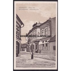   Rózsahegy régi képeslapon. Rózsahegy, Király utca. Kiadja Valuch János papírkereskedése.