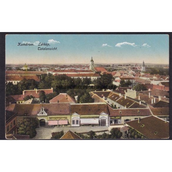 Komárom régi képeslapon. Látkép, Totalansicht. 1915