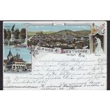 Üdvözlet Lőcséről, Levoca, régi litho képeslapon