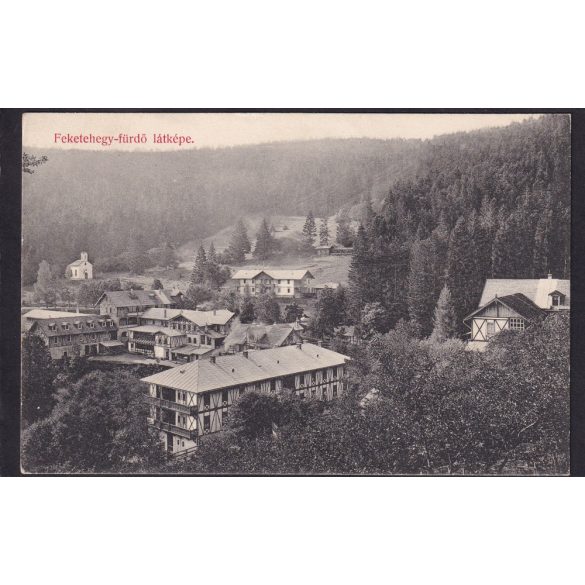 Feketehegy fürdő, Bad Schwarzenberg, Cernohorske Kupele látképe régi képeslapon