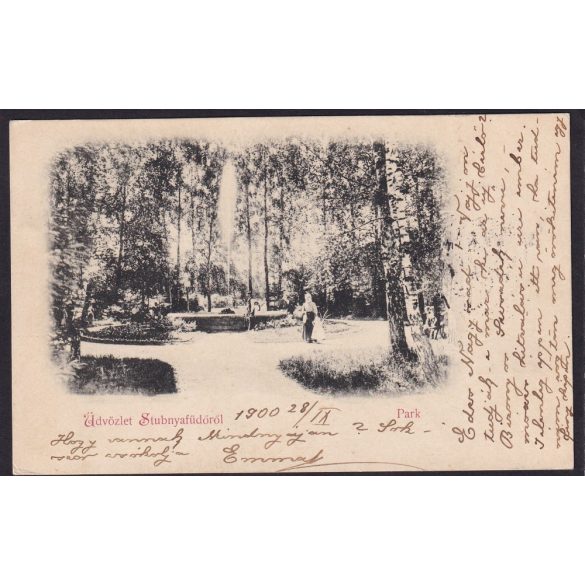 Üdvözlet Stubnyafürdőről, régi felvidéki képeslapon