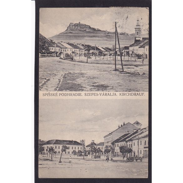 Szepesváralja, Spisské Podhradie, Kirchdrauf régi felvidéki képeslapon