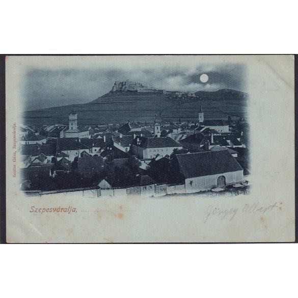 Szepesváralja, Spisské Podhradie látkép régi felvidéki képeslapon