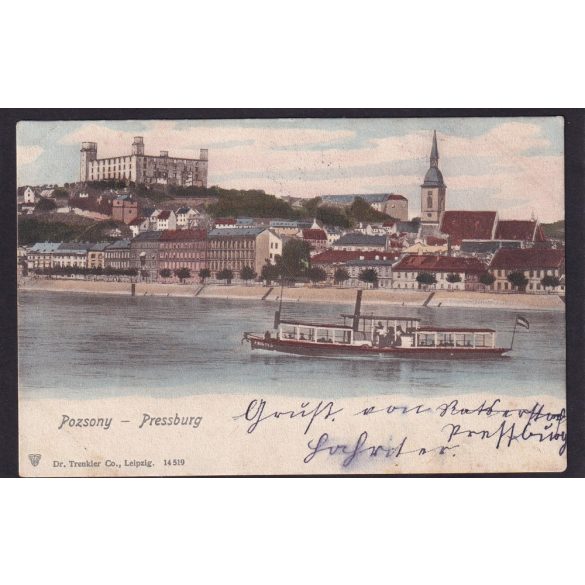 Pozsony, Pressburg.  régi képeslapon