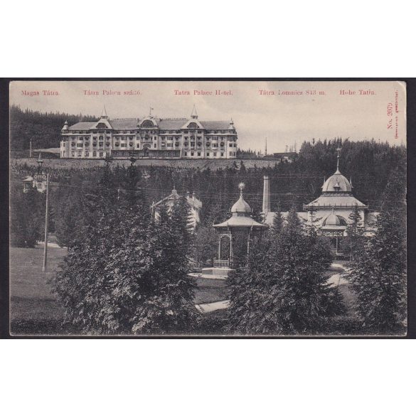 Magas Tátra- Hohe Tatra. Tátra palota szálló régi képeslapon