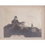 Árva-Váralja régi fotón, kartonra ragasztva