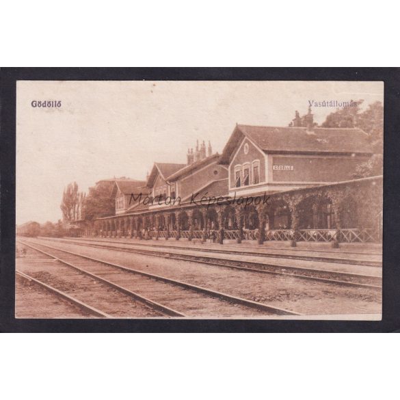 Gödöllő régi képeslapon, vasútállomás 