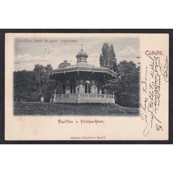 Gödöllő régi képeslapon, Pavilon a felsőparkban