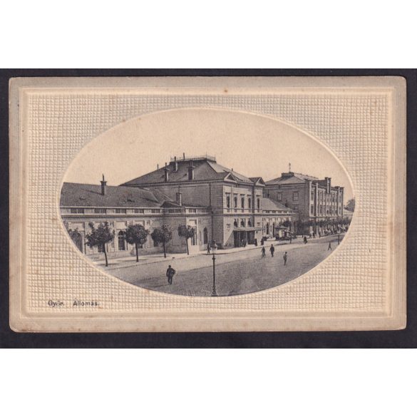 Győr állomás régi képeslapon