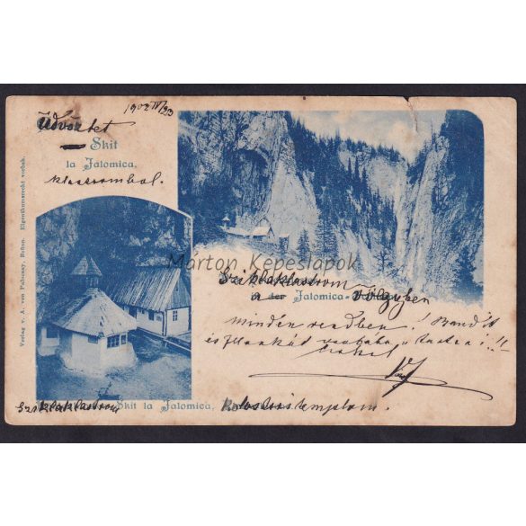 Jalomica régi képeslapon- 1 cm-es szakadás a tetején