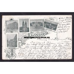   Kalocsa régi képeslapon. Székesegyház, zárda, érseki palota.