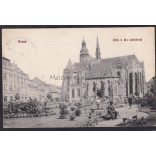 Kassa régi képeslapon, Dóm kis sétatérrel. 1912