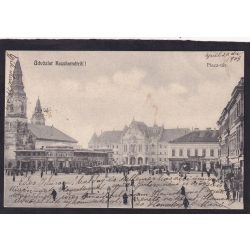 Kecskemét piac tér 1905, kiadta Fekete Soma