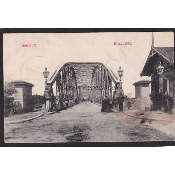 Komárom Erzsébet híd régi képeslapon 1910