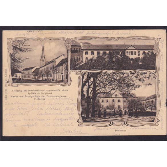 Kőszegi Domonkosrendi szerzetesnők iskola épülete és temploma. Róth Jenő kiadása 1906