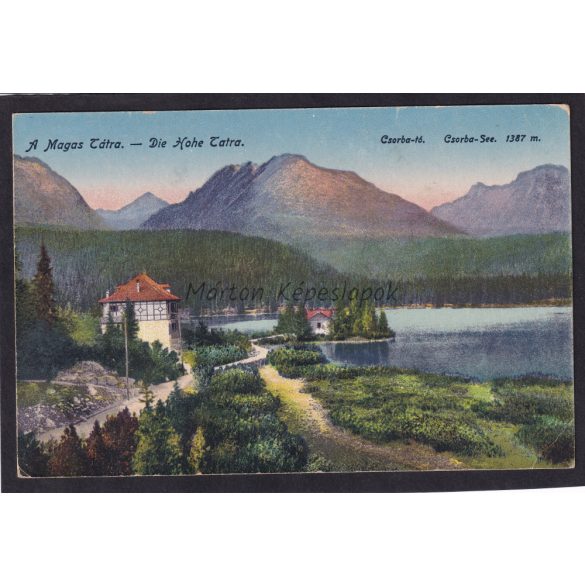 Magas Tátra Csorba tó felvidéki képeslapon