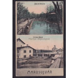   Marosujvár régi képeslapon. Stefánia bánya, Bánczai kuglizó