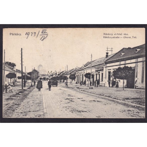 Párkány , Štúrovo régi képeslapon, Rakóczy út felső rész 1923