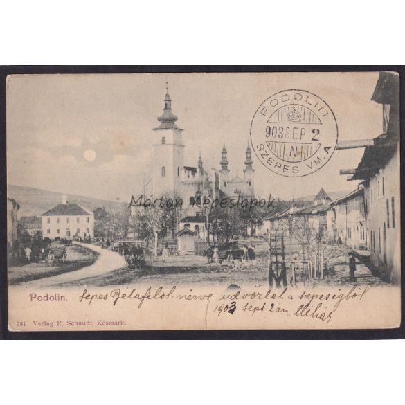Podolin régi felvidéki képeslapon 1903