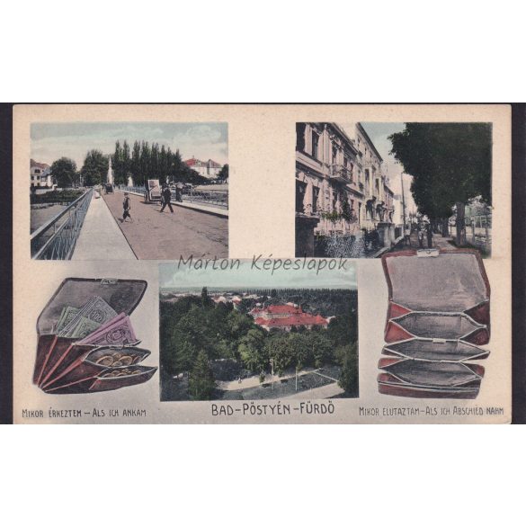 Pöstényfürdő régi képeslapon, Kohn Bernát kiadása 1915