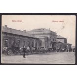 Székesfehérvári állomás külseje. Eisler Adolf kiadása