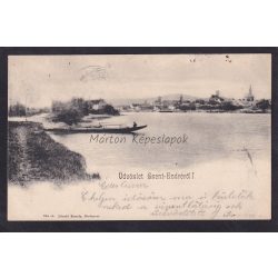 Szentendre a távolból régi képeslapon