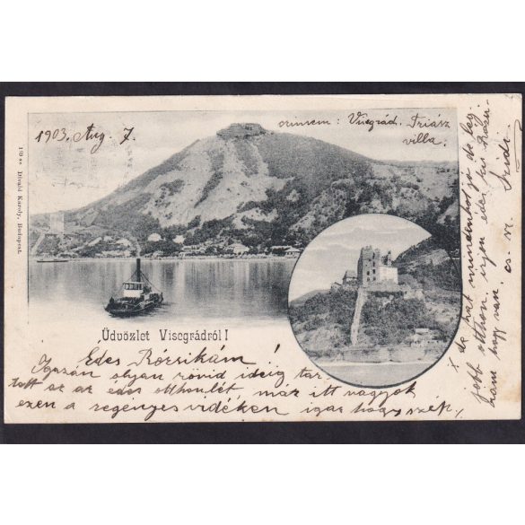 Visegrád régi képeslapon. Divald Károly kiadása1903