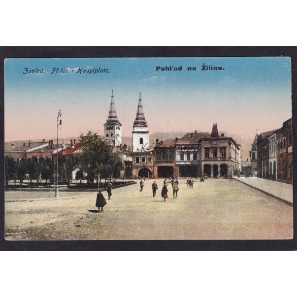 Zsolna Fő tér régi képeslapon 